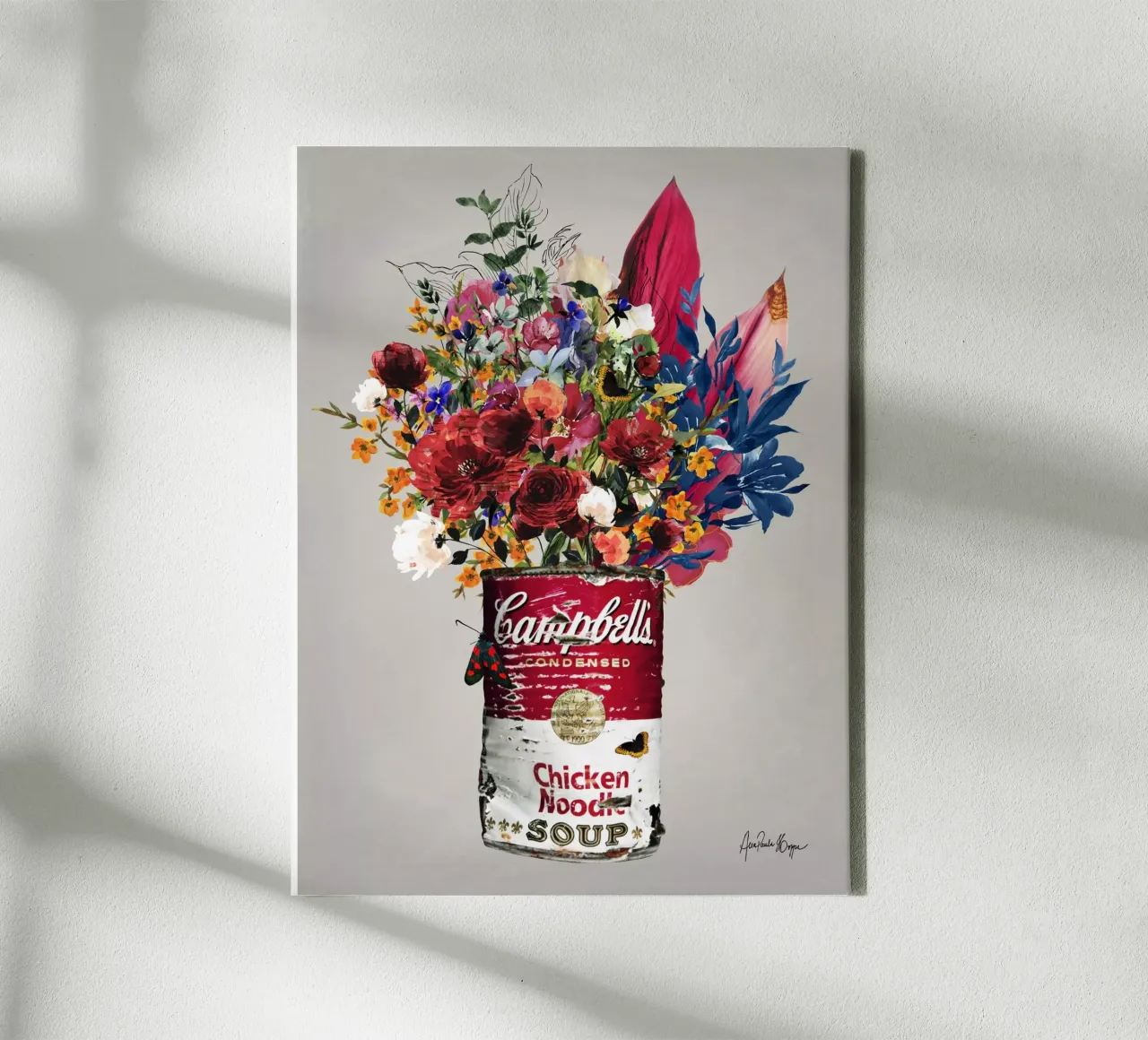 Campbell´s Pink tela con Cornice a cassetta da Ana Paula Hoppe