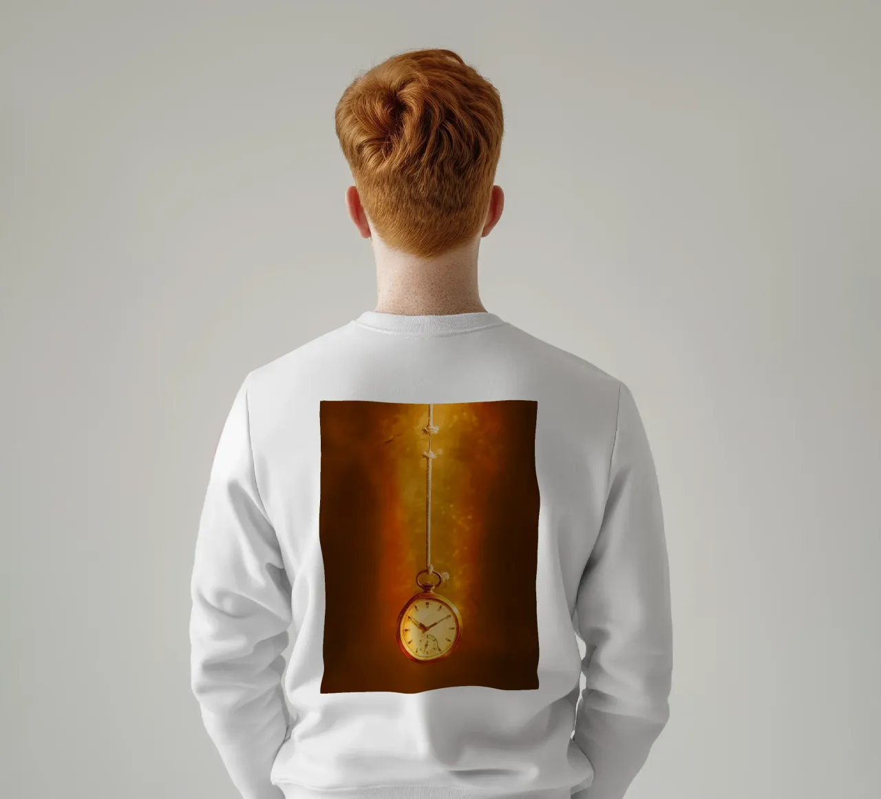 eine Uhr, die an einer fast zerrissenen Schnur hängt Sweatshirt von PASMING