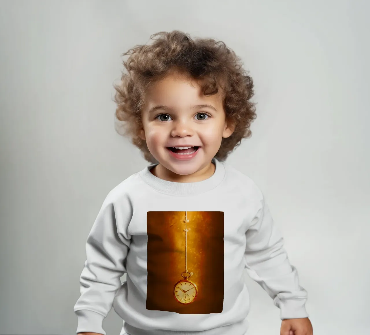 un orologio appeso a una corda quasi rotta felpa neonato da PASMING