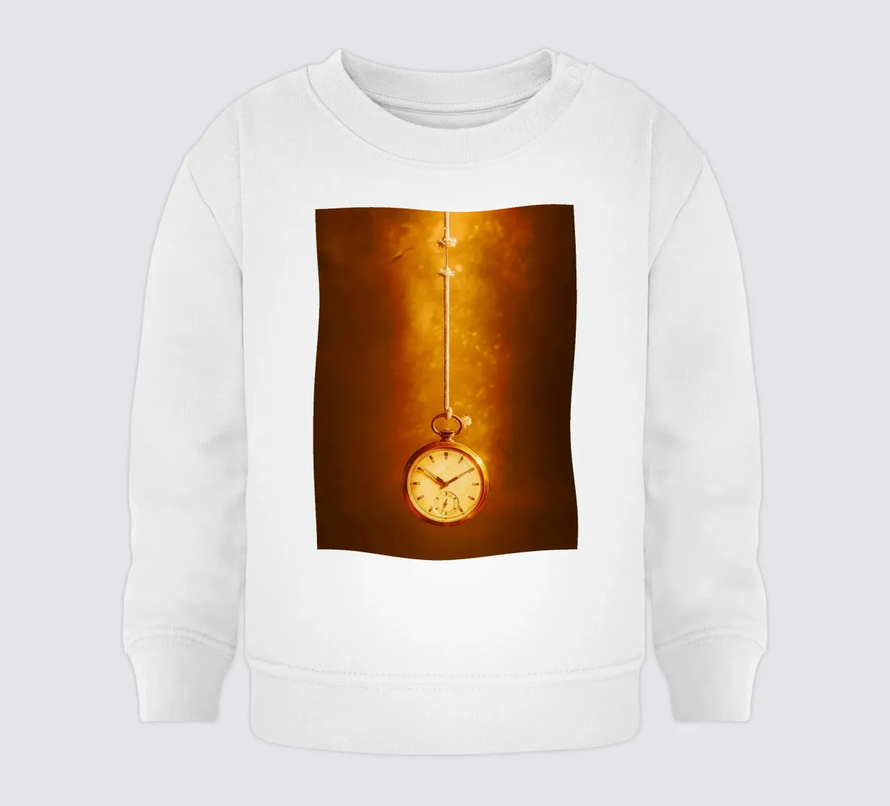 un orologio appeso a una corda quasi rotta felpa neonato da PASMING