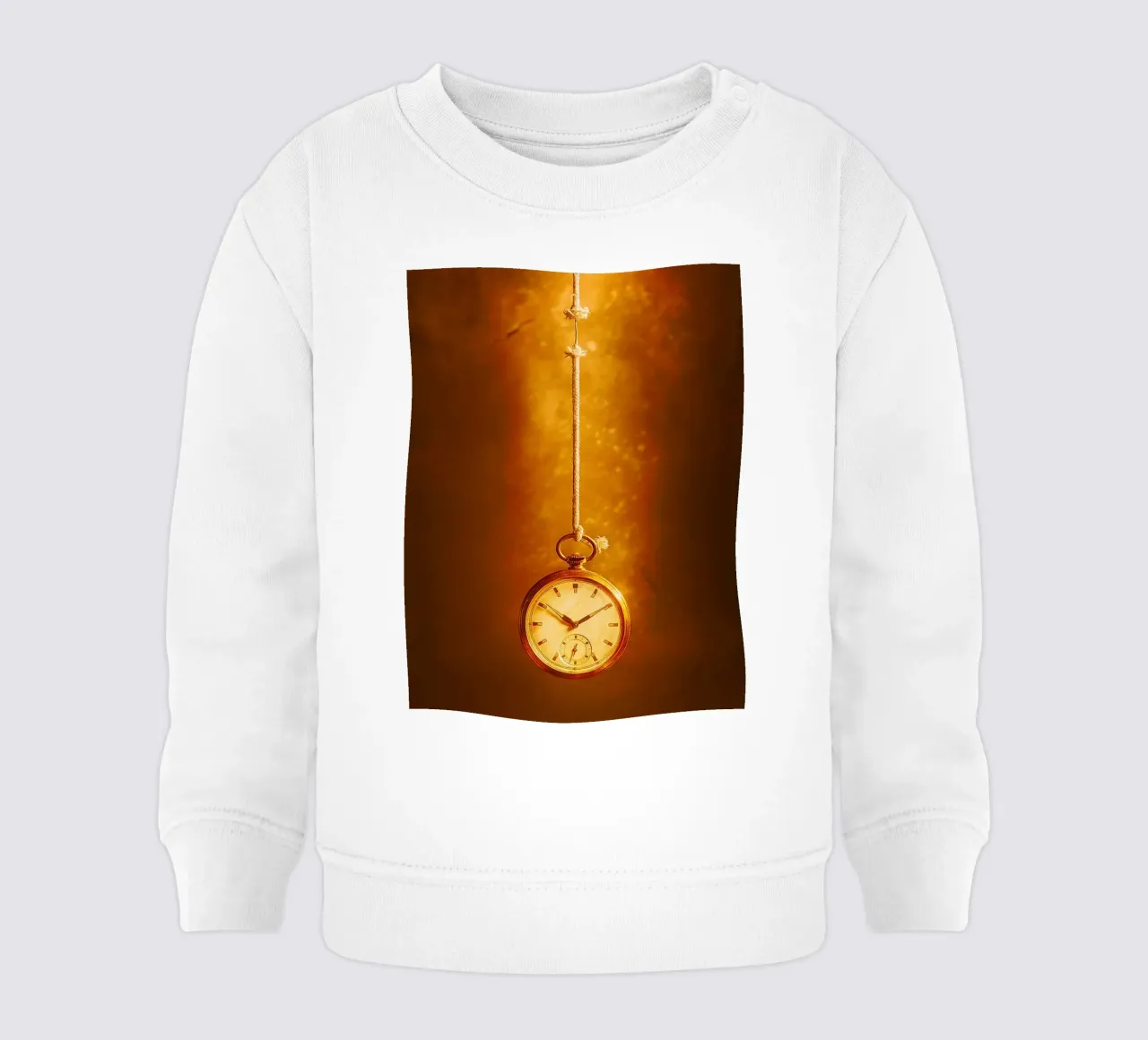 un orologio appeso a una corda quasi rotta felpa neonato da PASMING