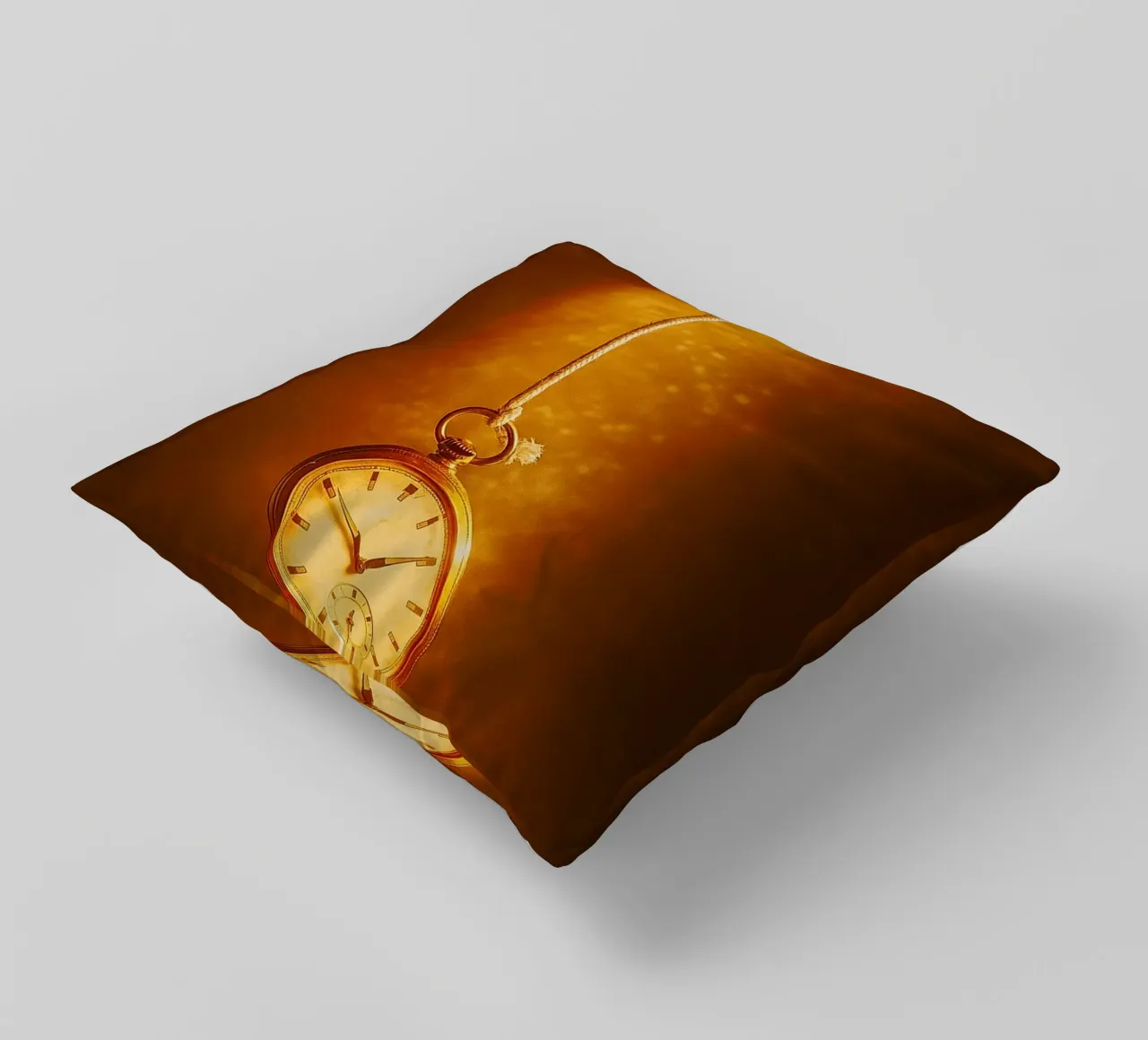 un orologio appeso a una corda quasi rotta cuscino da PASMING