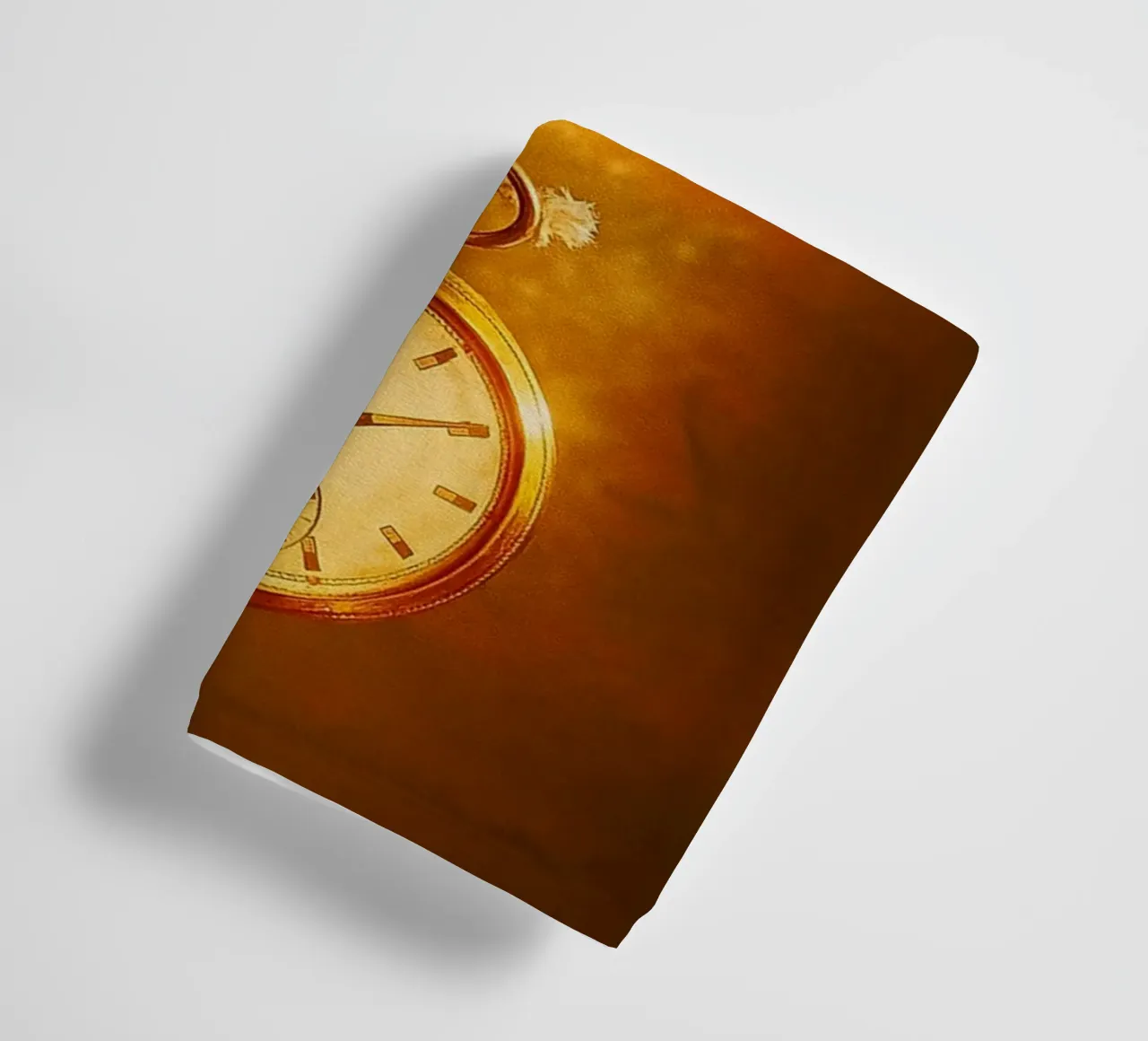 a clock hanging on a nearly broken string towel by PASMING
