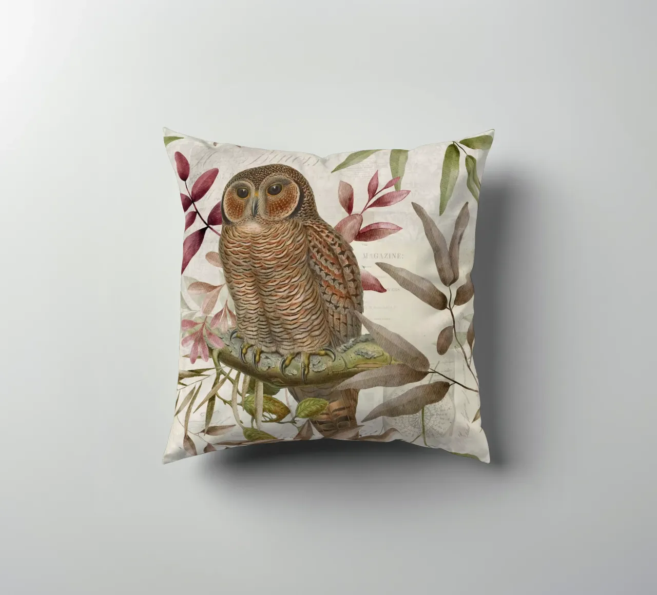 Gufo d'autunno vintage cuscino da Andrea Haase Vintage World