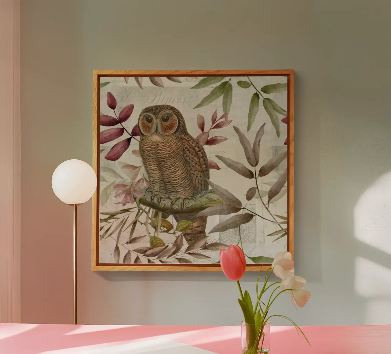 Gufo d'autunno vintage plexiglass da Andrea Haase Vintage World