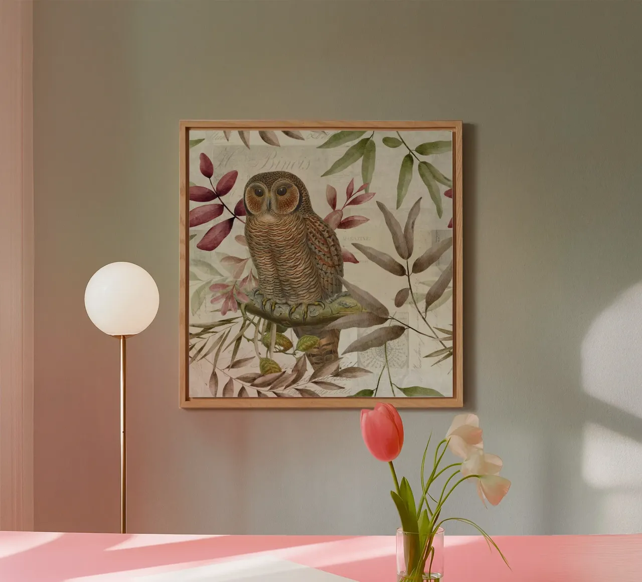 Gufo d'autunno vintage alluminio dibond da Andrea Haase Vintage World