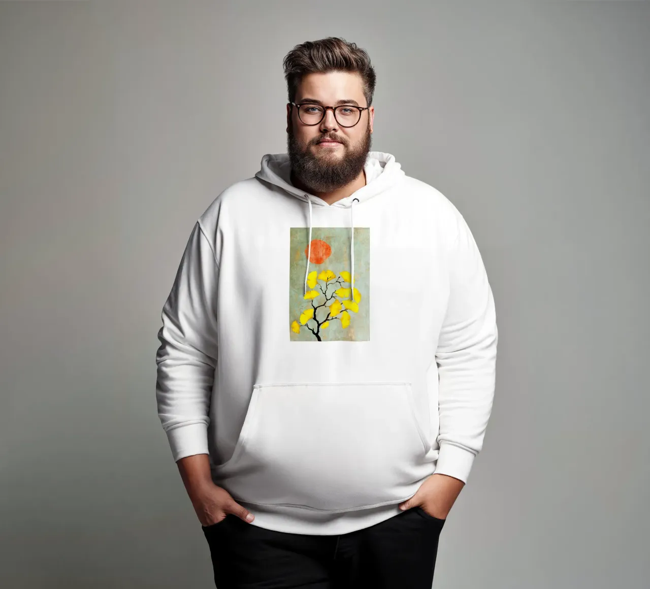 Arte del árbol Ginkgo biloba sudadera con capucha de Justyna Jaszke JBJart