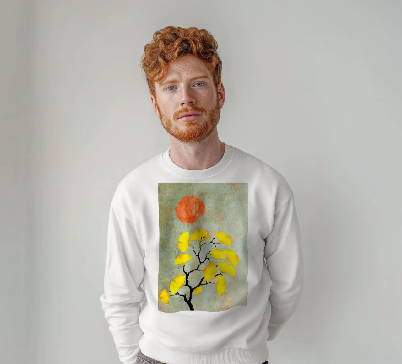 Ginkgo biloba tree art felpa da Justyna Jaszke JBJart