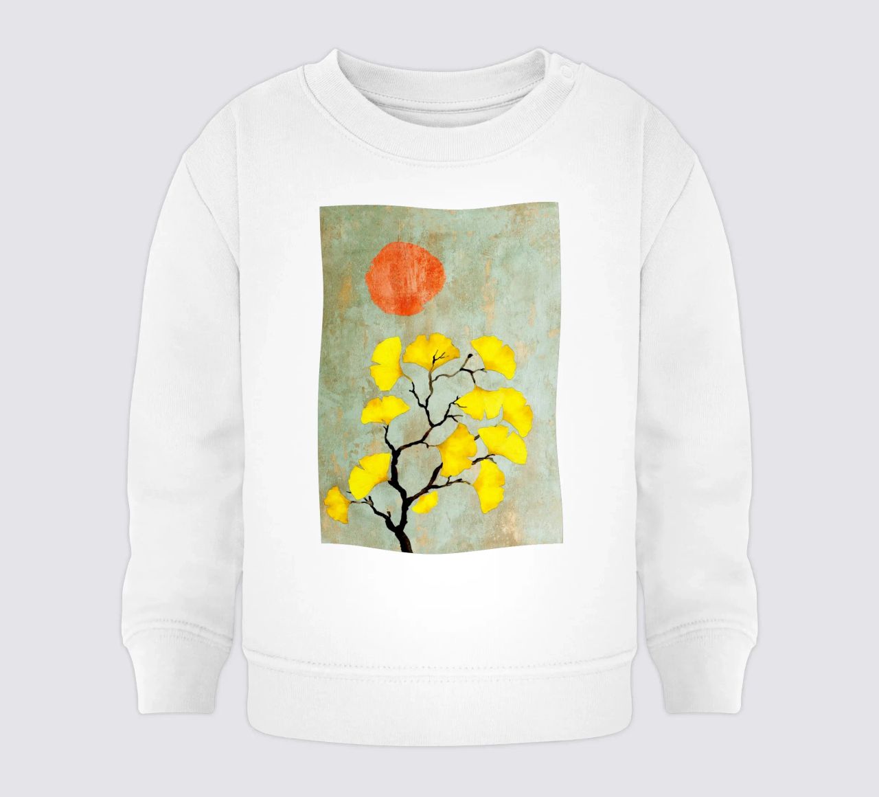 Ginkgo biloba tree art felpa neonato da Justyna Jaszke JBJart
