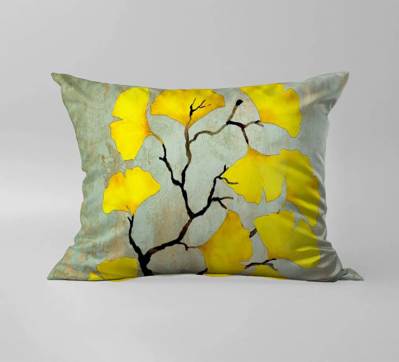 Ginkgo biloba tree art cuscino da Justyna Jaszke JBJart