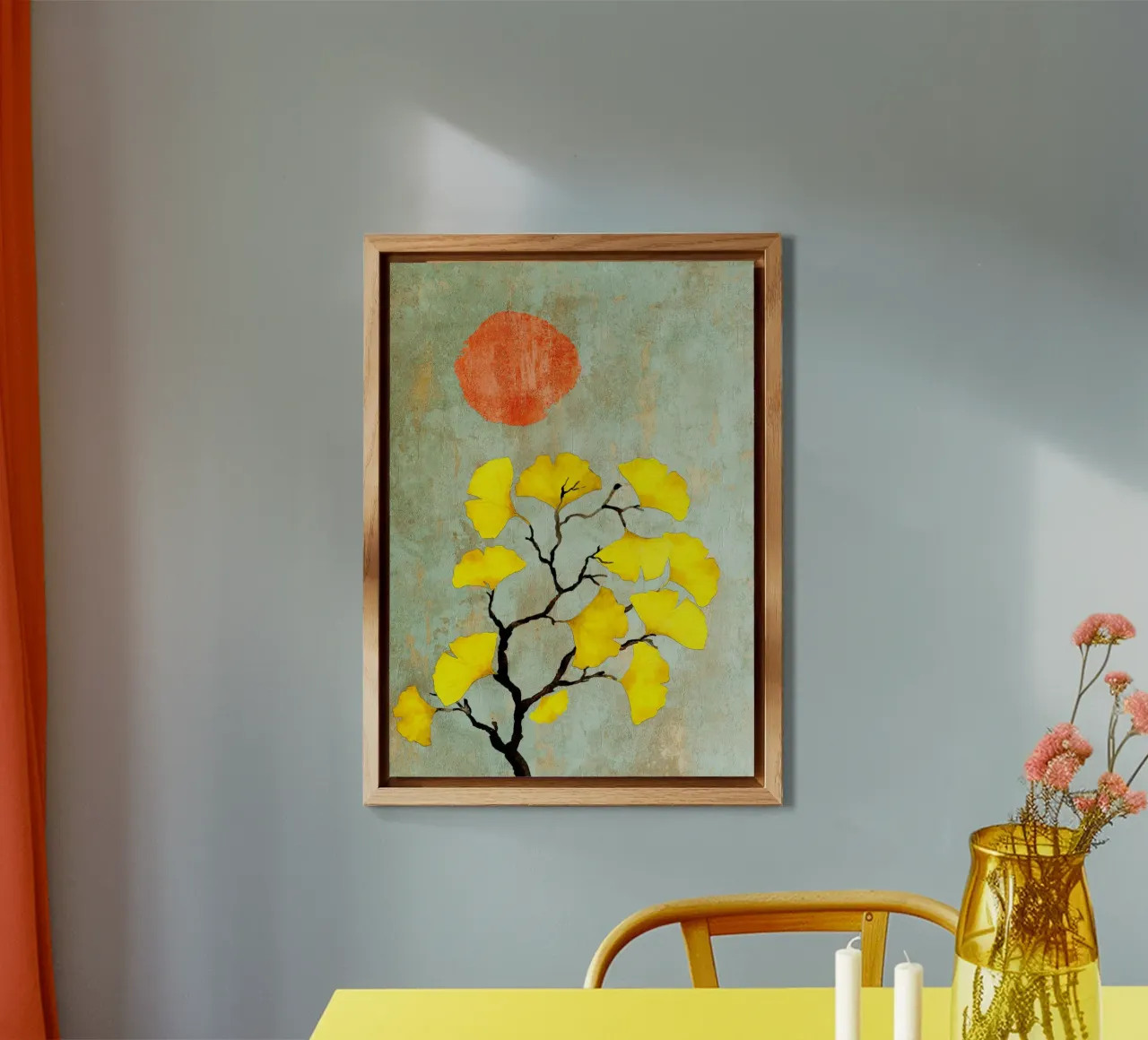 Ginkgo biloba tree art alluminio dibond da Justyna Jaszke JBJart