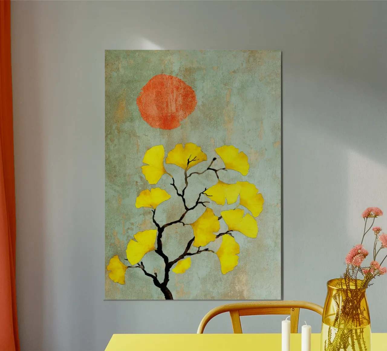 Ginkgo biloba tree art alluminio dibond da Justyna Jaszke JBJart