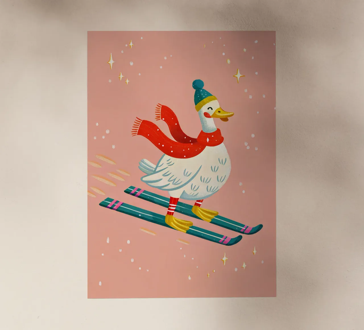 Skiing Duck Delight pellicola backlit da ChristmasMooodz