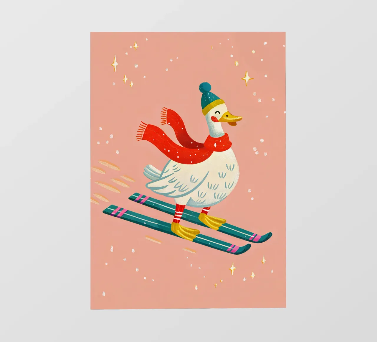 Skiing Duck Delight pellicola backlit da ChristmasMooodz