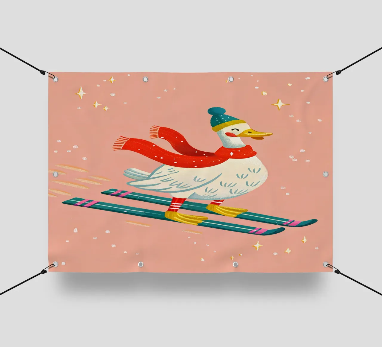 Skiing Duck Delight telo in pvc da ChristmasMooodz