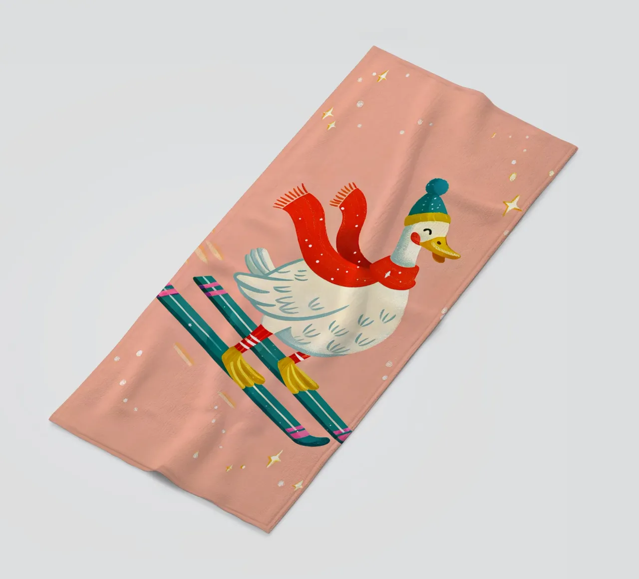 Skiing Duck Delight telo mare da ChristmasMooodz