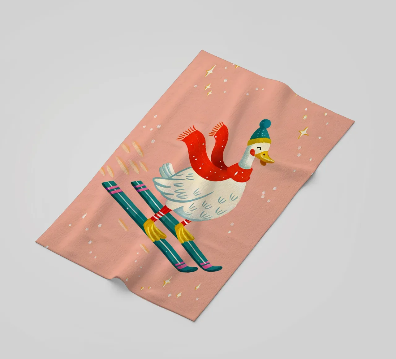 Skiing Duck Delight telo mare da ChristmasMooodz