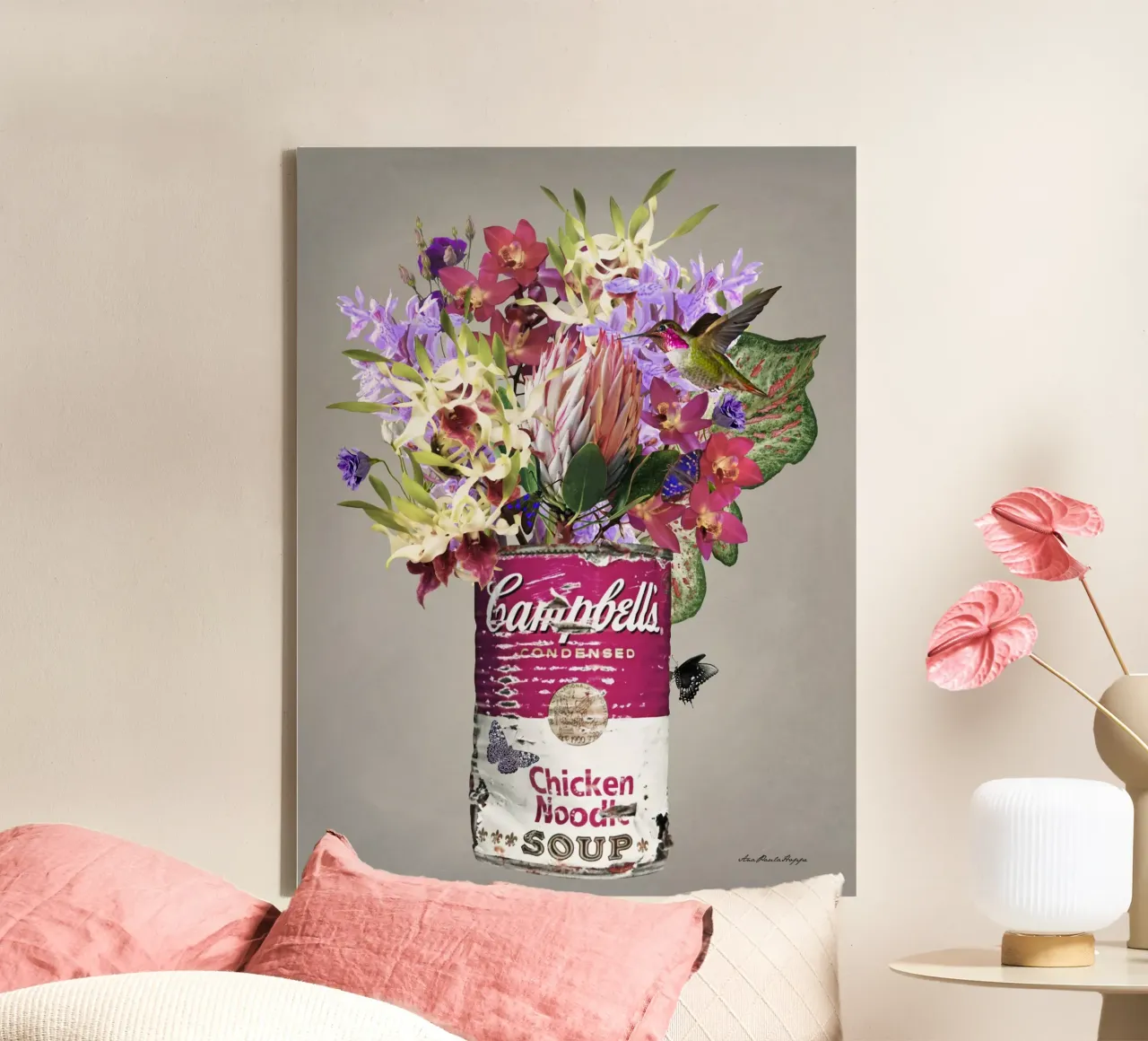Campbell´s Protea Leinwand mit Schattenfugenrahmen von Ana Paula Hoppe