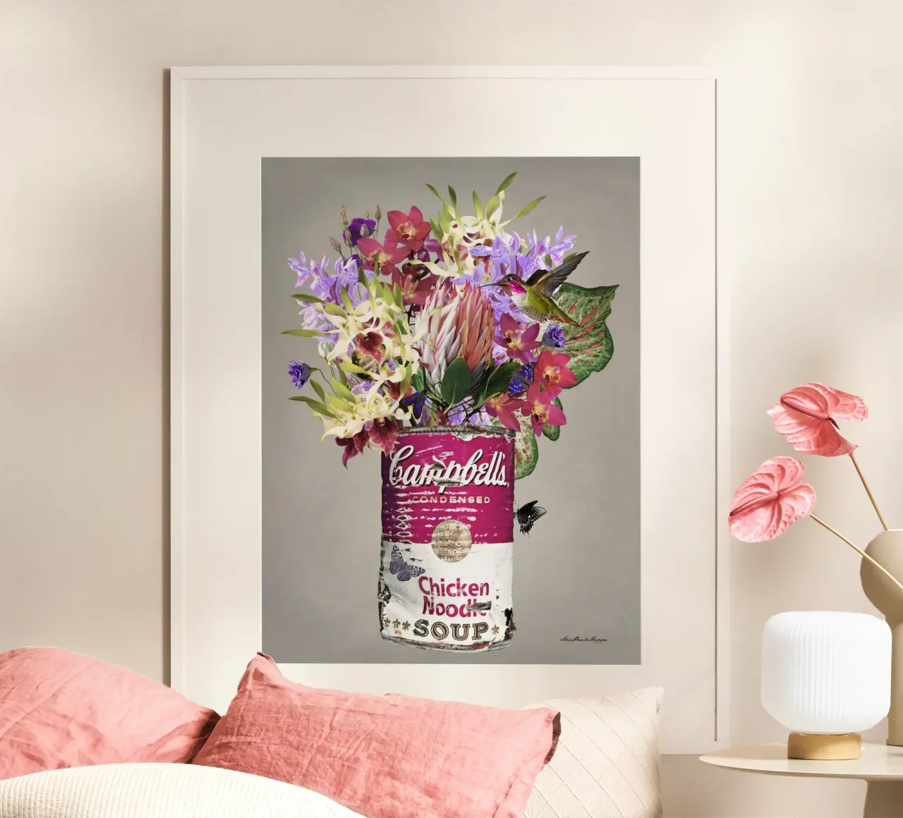 Campbell´s Protea poster con telaio in alluminio da Ana Paula Hoppe