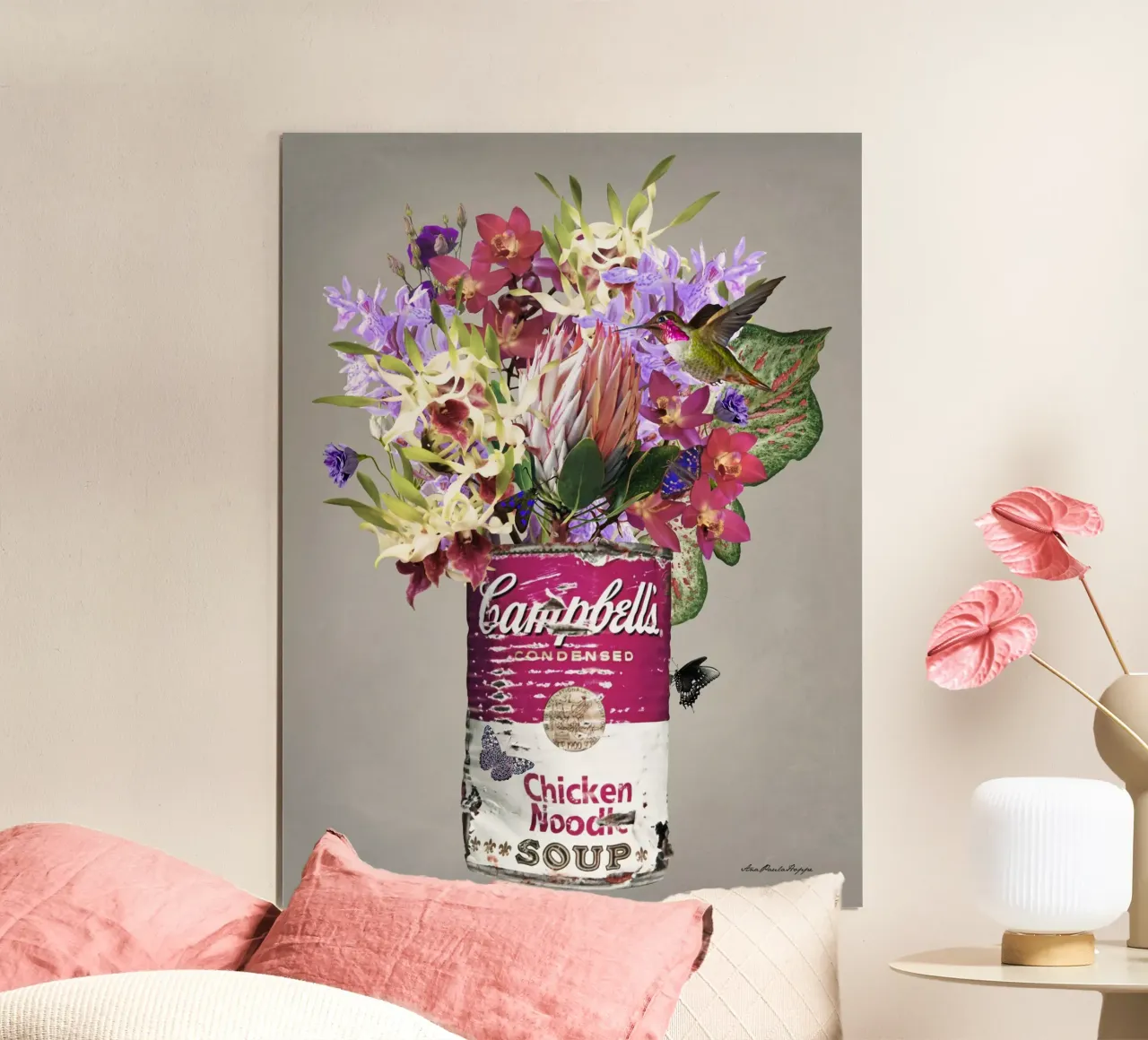 Campbell´s Protea poster con telaio in alluminio da Ana Paula Hoppe
