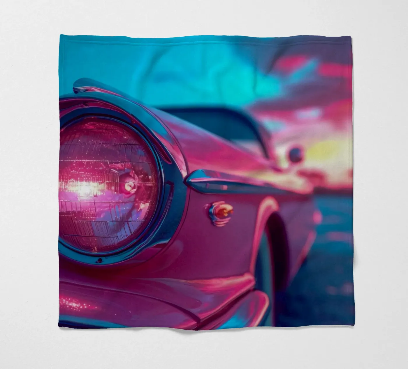 Pink Sunset Fleecedecke von Pink California | Affiches & Posters