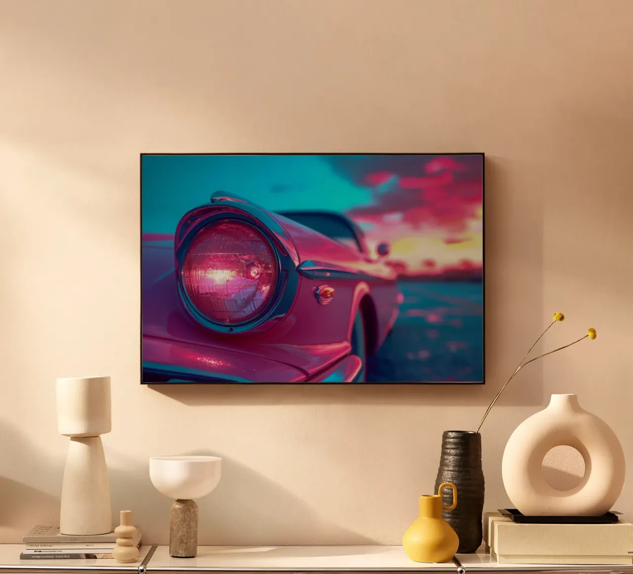 Pink Sunset plexiglass da Pink California | Affiches & Posters