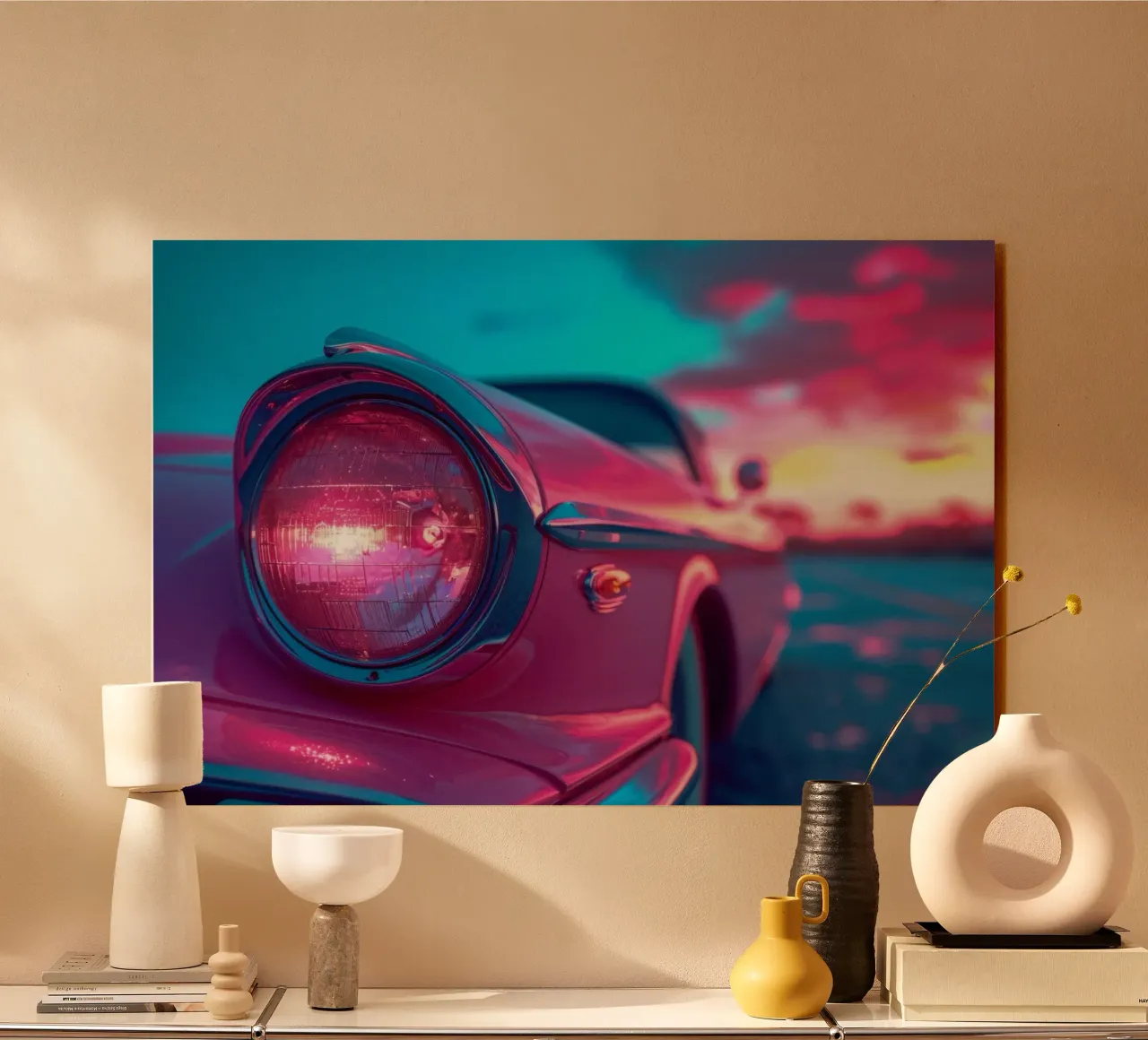 Pink Sunset plexiglass da Pink California | Affiches & Posters