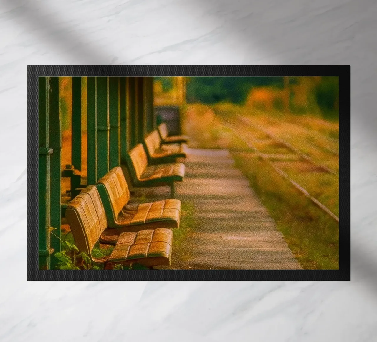 Oldtimer-Bahnhof Fußmatte von PASMING