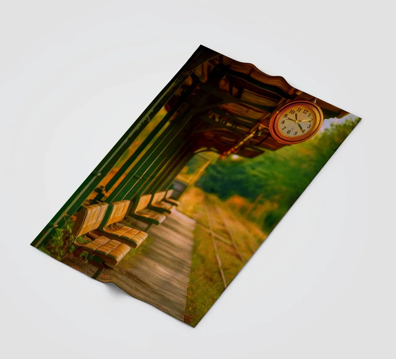 Oldtimer-Bahnhof Fleecedecke von PASMING