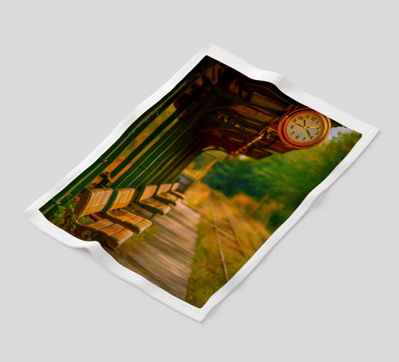 Oldtimer-Bahnhof Fleecedecke von PASMING