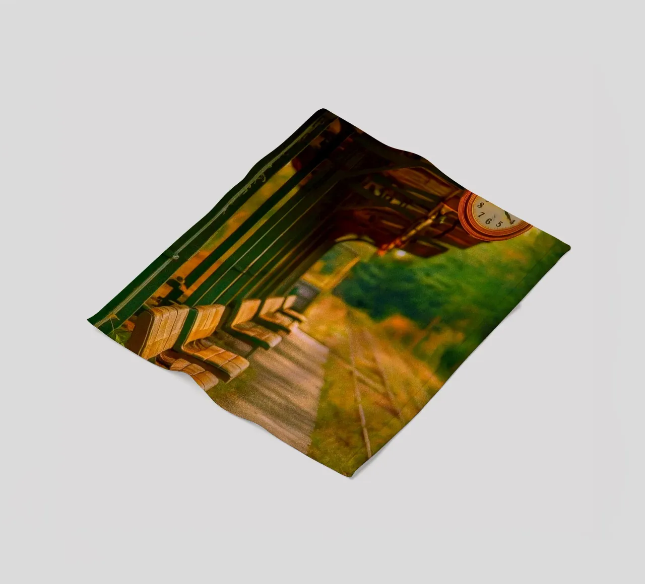 gare d'époque plaid polaire de PASMING