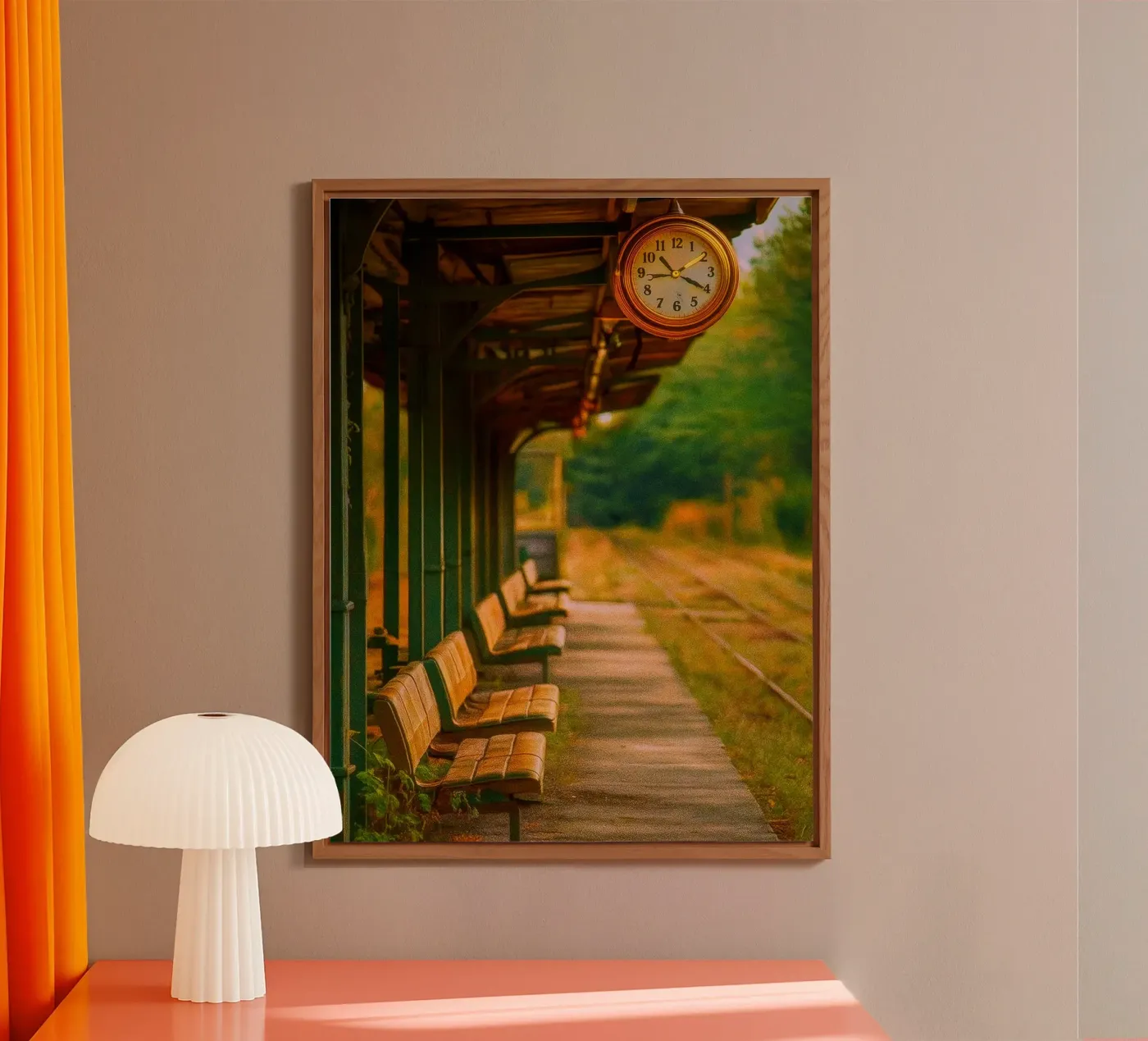 vintage train station Forex-Platte von PASMING