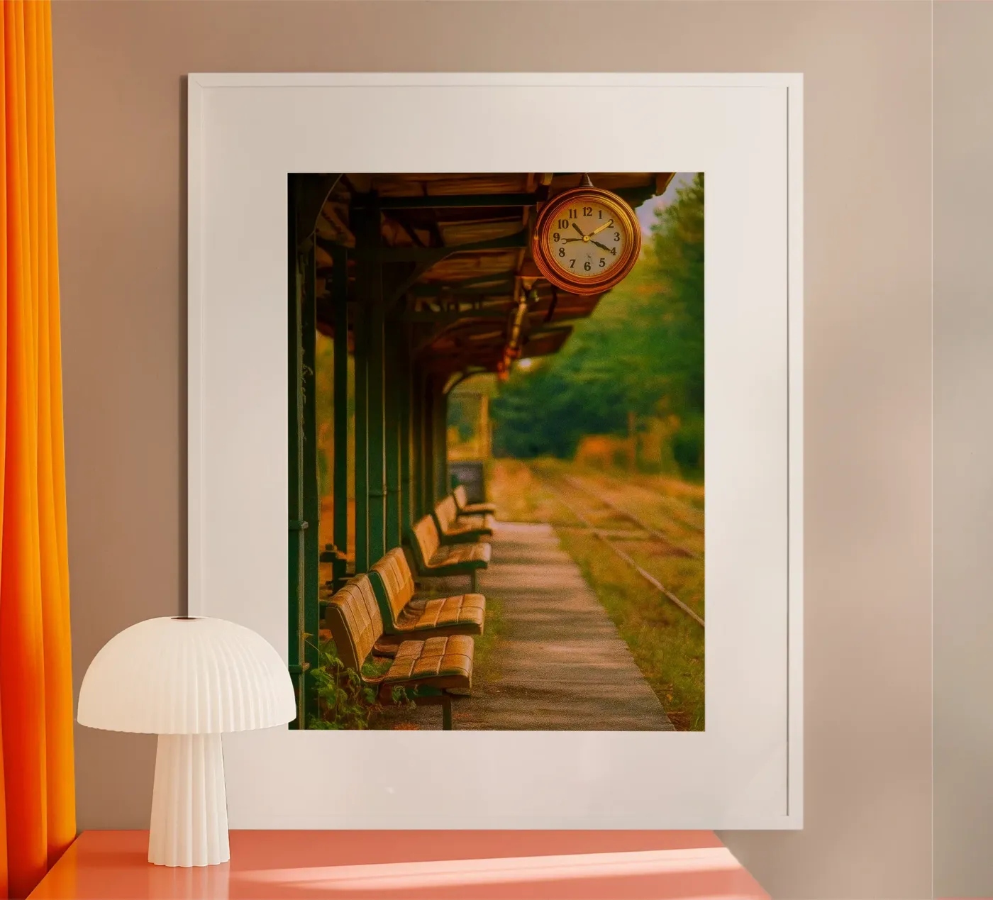 vintage train station poster de PASMING