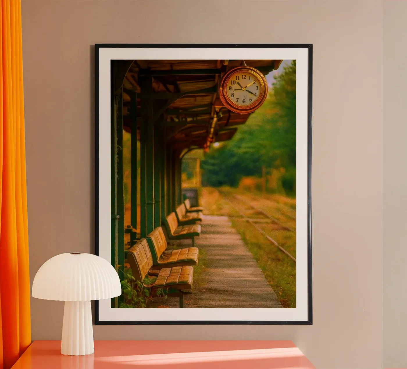 vintage train station poster de PASMING
