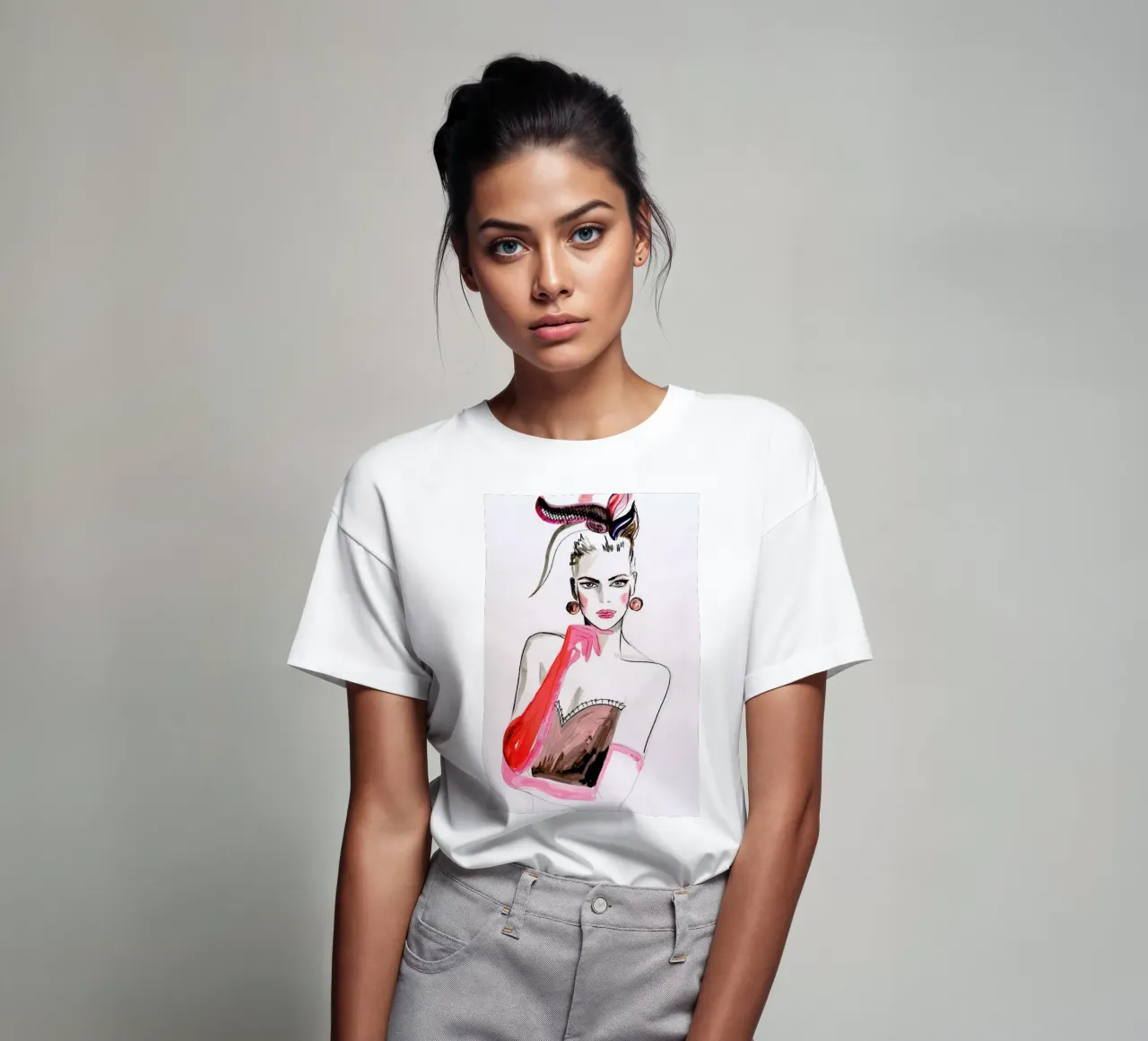 Pink Punk t-shirt by Olesja Hännikäinen