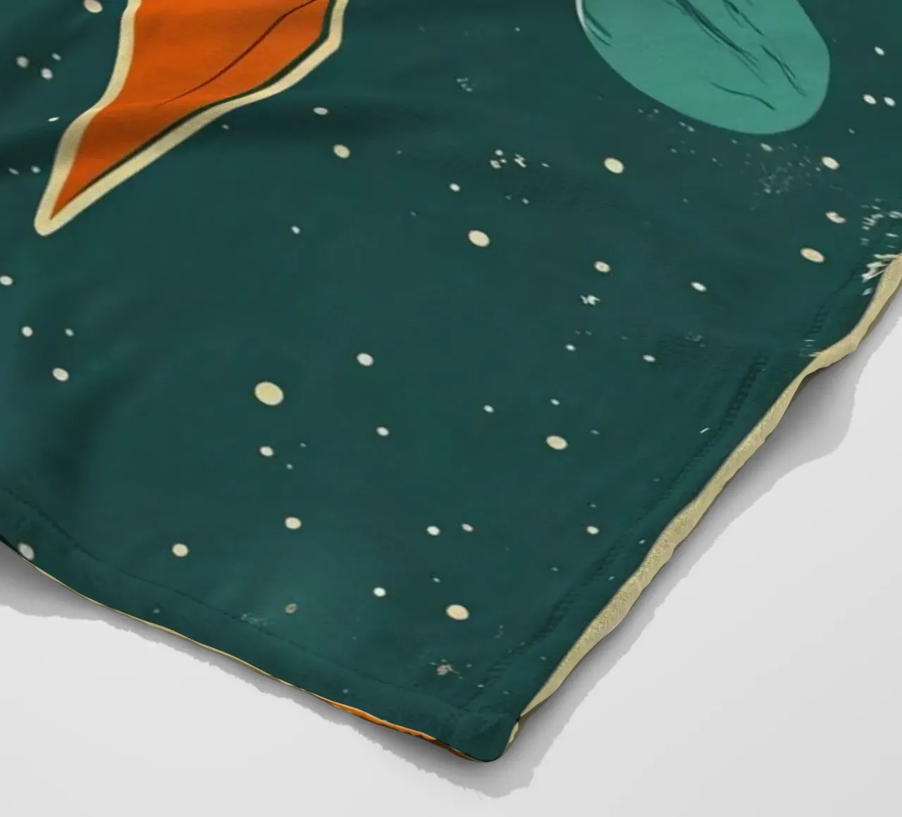 Lancio di un razzo retrò con Ringed Planet coperta in pile da DesignDoodle