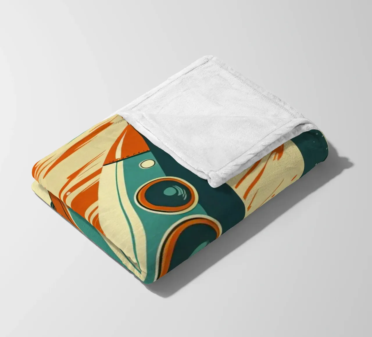 Lancio di un razzo retrò con Ringed Planet coperta in pile da DesignDoodle