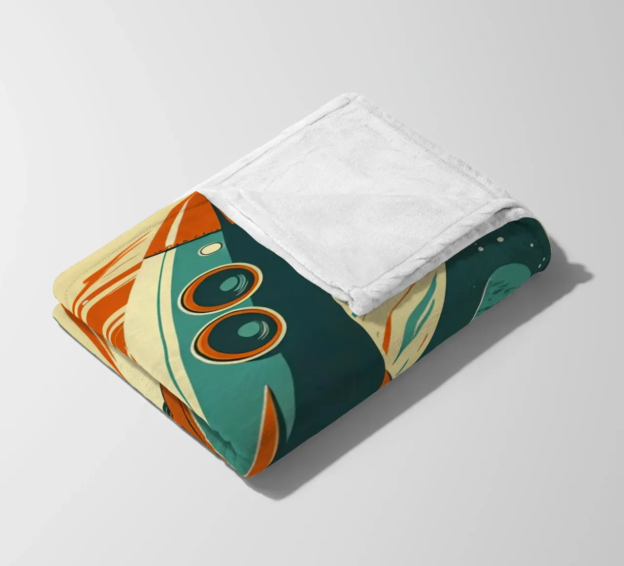 Lancio di un razzo retrò con Ringed Planet coperta in pile da DesignDoodle