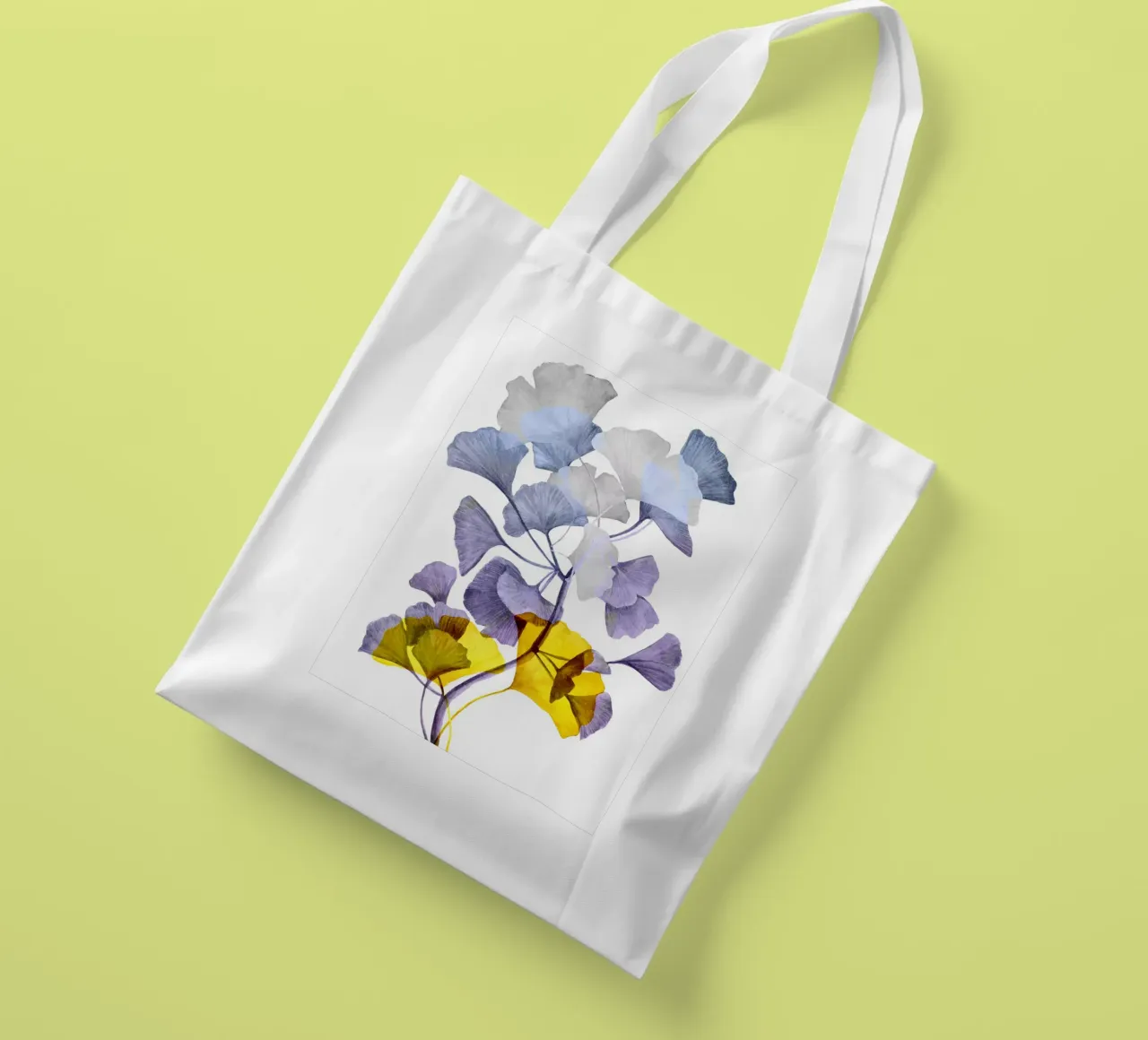 Ginkgo biloba Kunst Jutebeutel von Justyna Jaszke JBJart
