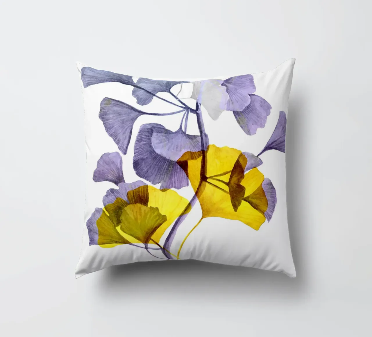 Ginkgo biloba art cuscino da Justyna Jaszke JBJart
