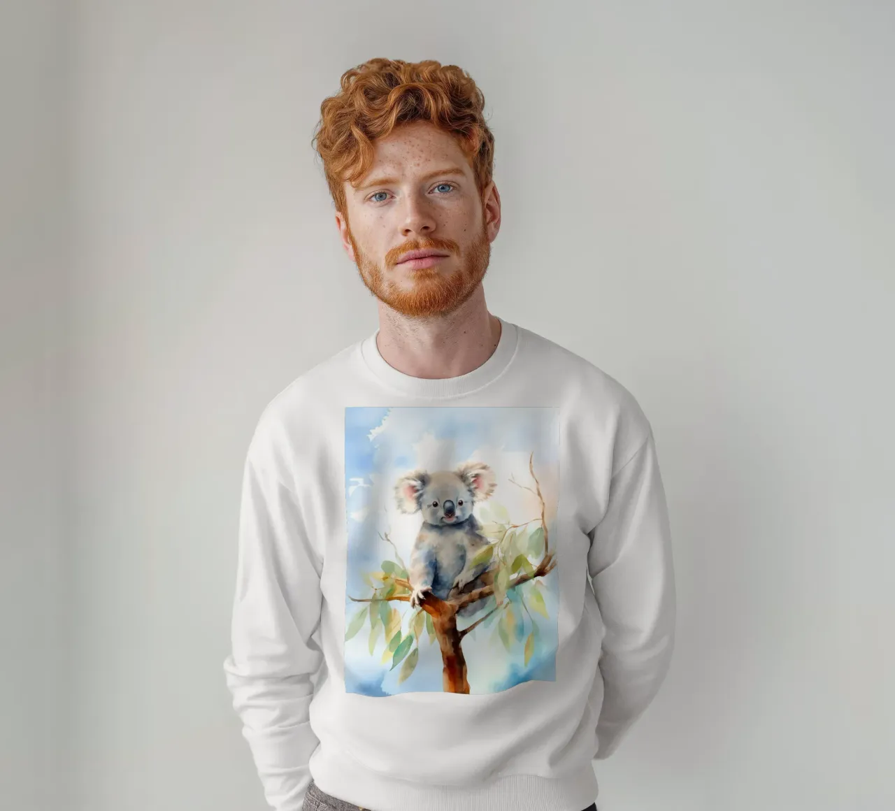 Un koala felice felpa da 🐹 BABY ART PRINTS