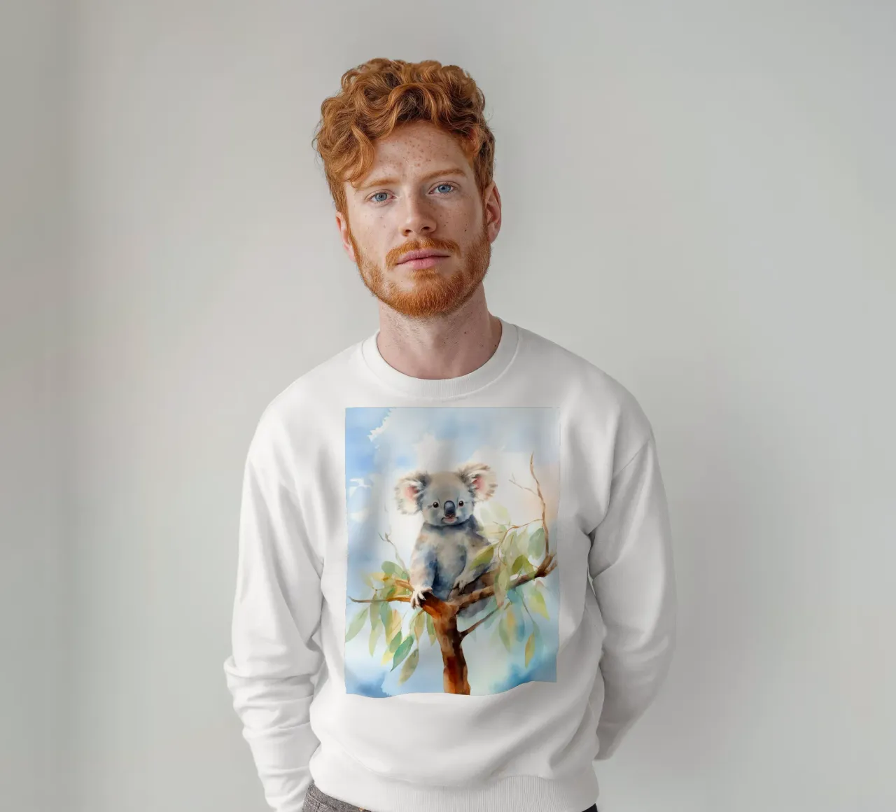 Un koala felice felpa da 🐹 BABY ART PRINTS