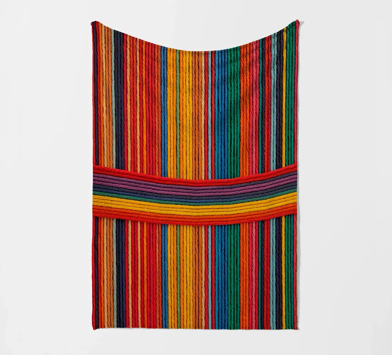 Strisce di corda intrecciate semplici coperta in pile da DesignDoodle