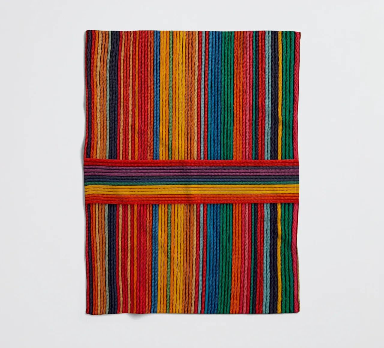 Strisce di corda intrecciate semplici coperta in pile da DesignDoodle