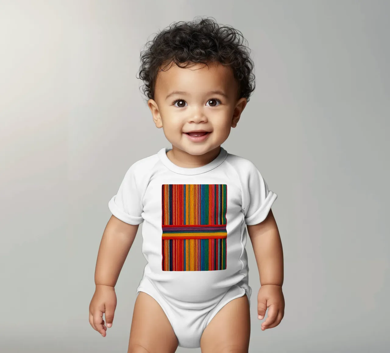 Strisce di corda intrecciate semplici body neonato maniche corte da DesignDoodle
