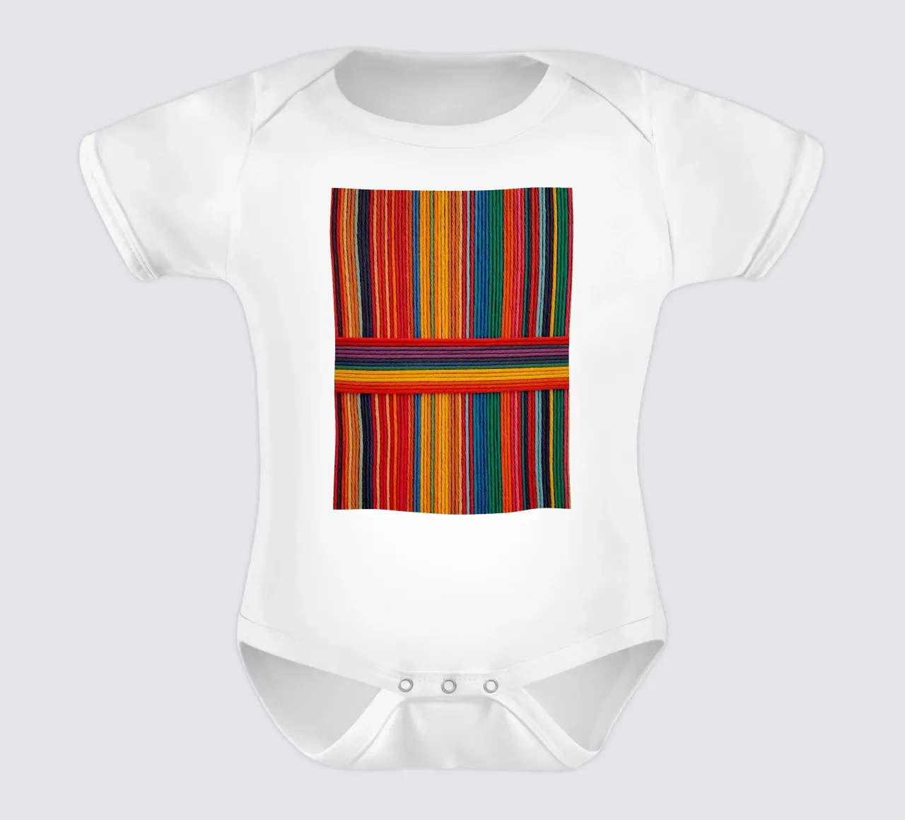 Strisce di corda intrecciate semplici body neonato maniche corte da DesignDoodle