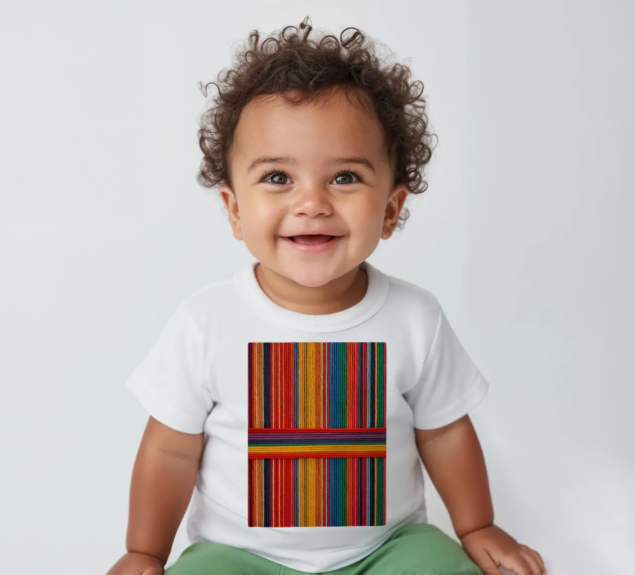 Strisce di corda intrecciate semplici maglietta neonato da DesignDoodle