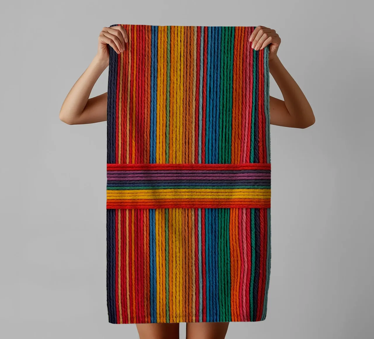 Strisce di corda intrecciate semplici asciugamano da bagno da DesignDoodle