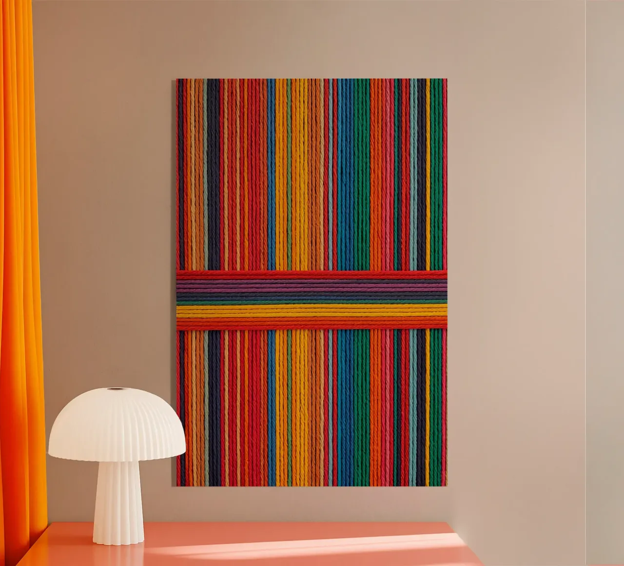 Eenvoudige geweven koordstrepen acryl van DesignDoodle