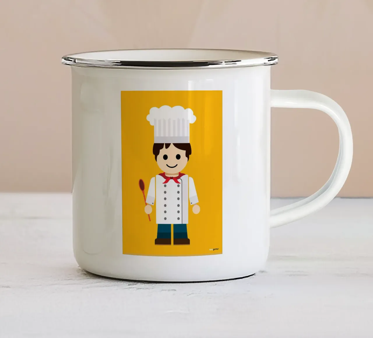 Chef Toy tazza in smalto da Rafa Gomes